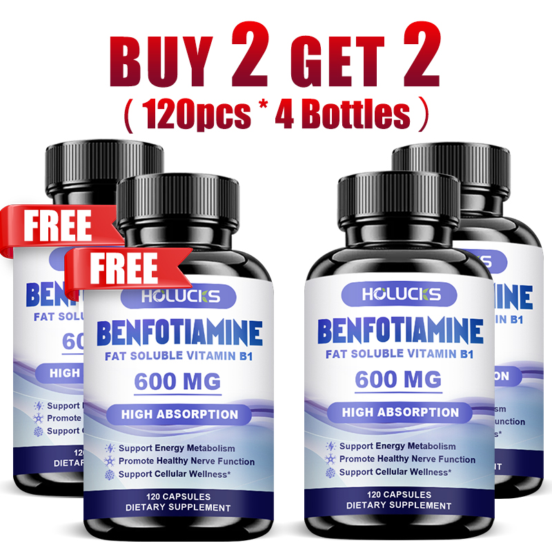 Health Wellness And - Benfotiamine Capsules, with Fat-Soluble Vitamin B1,