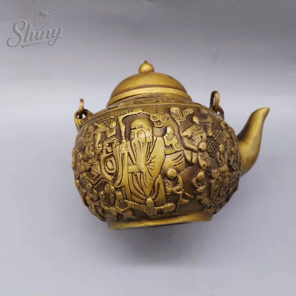 Longevity Health & Wellness Hotel - Antique Hundred Children Longevity Teapot Symbolizing