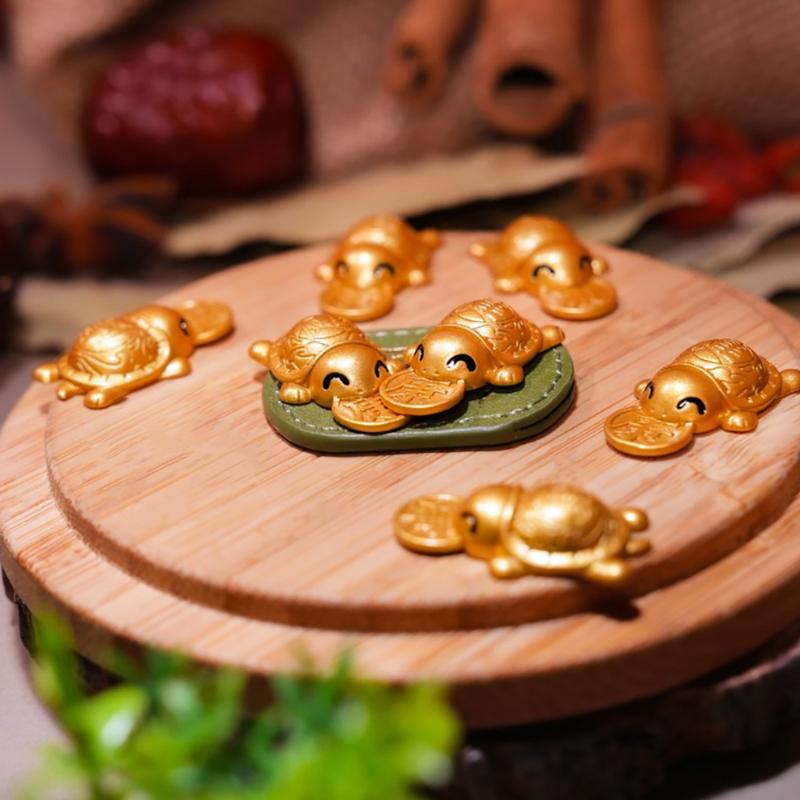 Longevity Health & Wellness Hotel - Mini Golden Money Biting Turtle Wallet